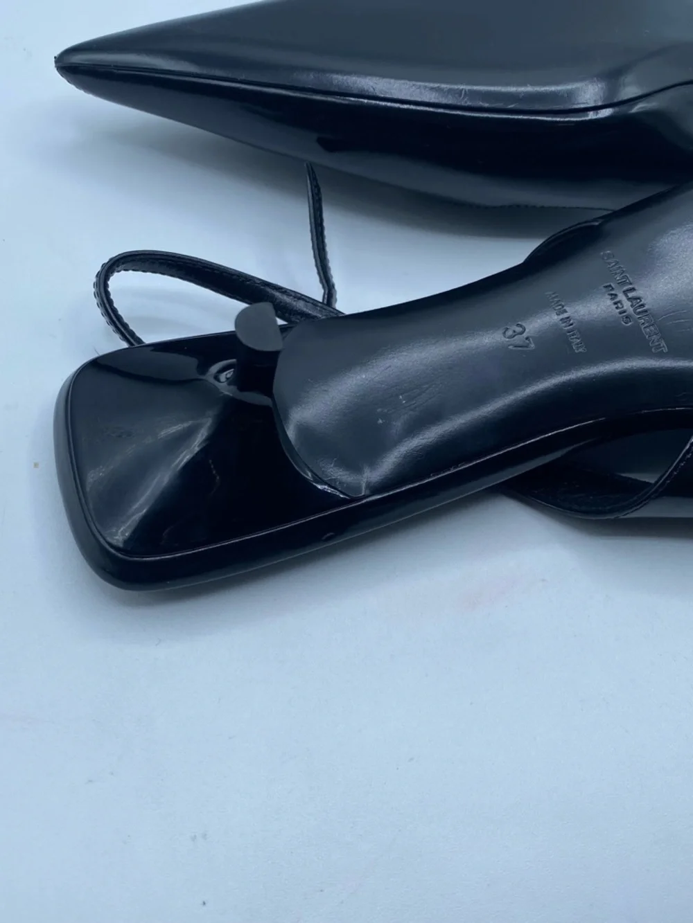 Saint Laurent Cherish Slingback Pumps with Crystal Accents - Picture 14 of 16